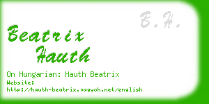 beatrix hauth business card